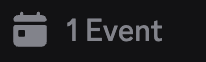 Events button showing 1 Event