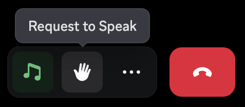 Request to Speak button with hand icon